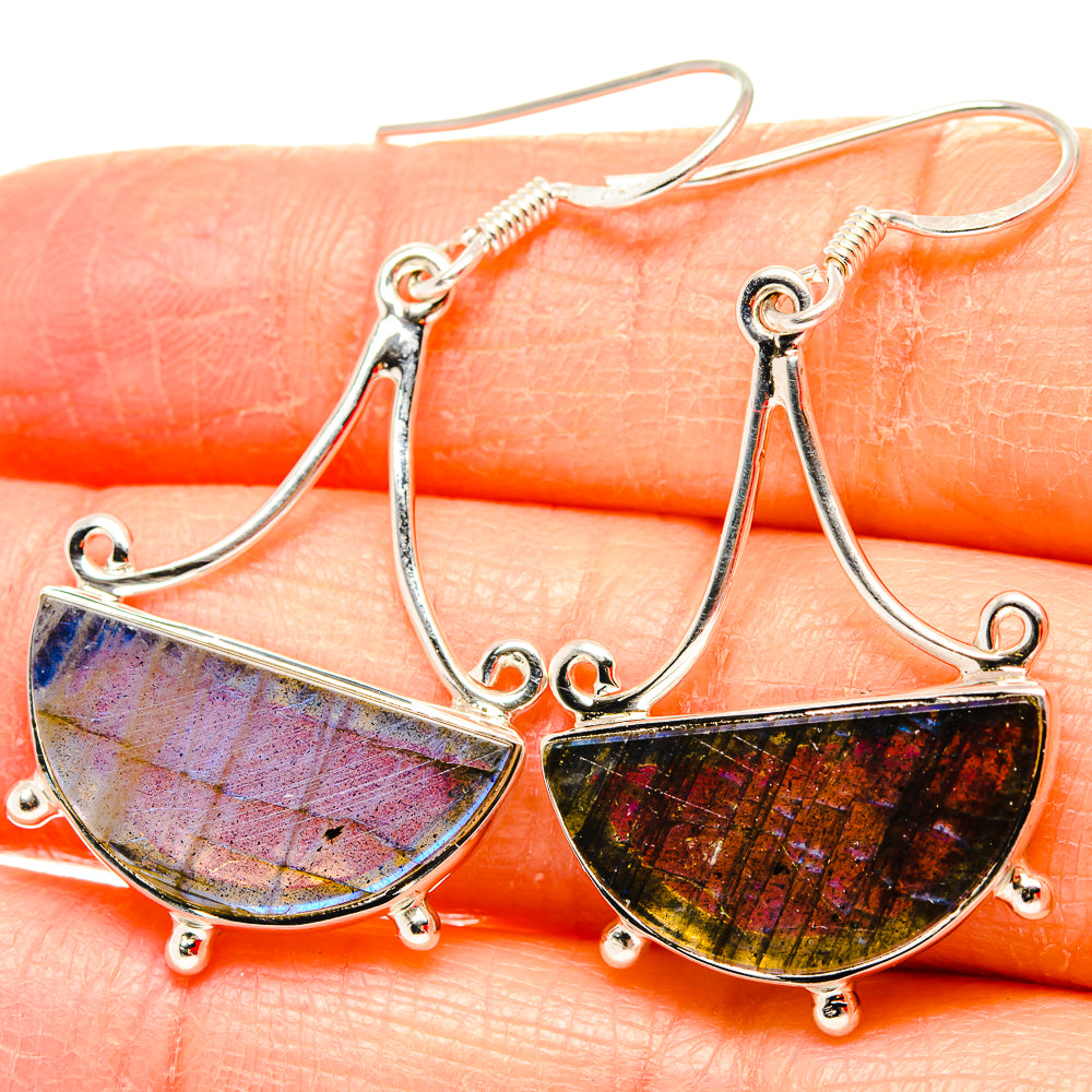 Labradorite Earrings handcrafted by Anasilvercos - EARR430711
