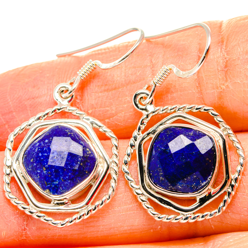 Lapis Lazuli Earrings handcrafted by Anasilvercos - EARR430717