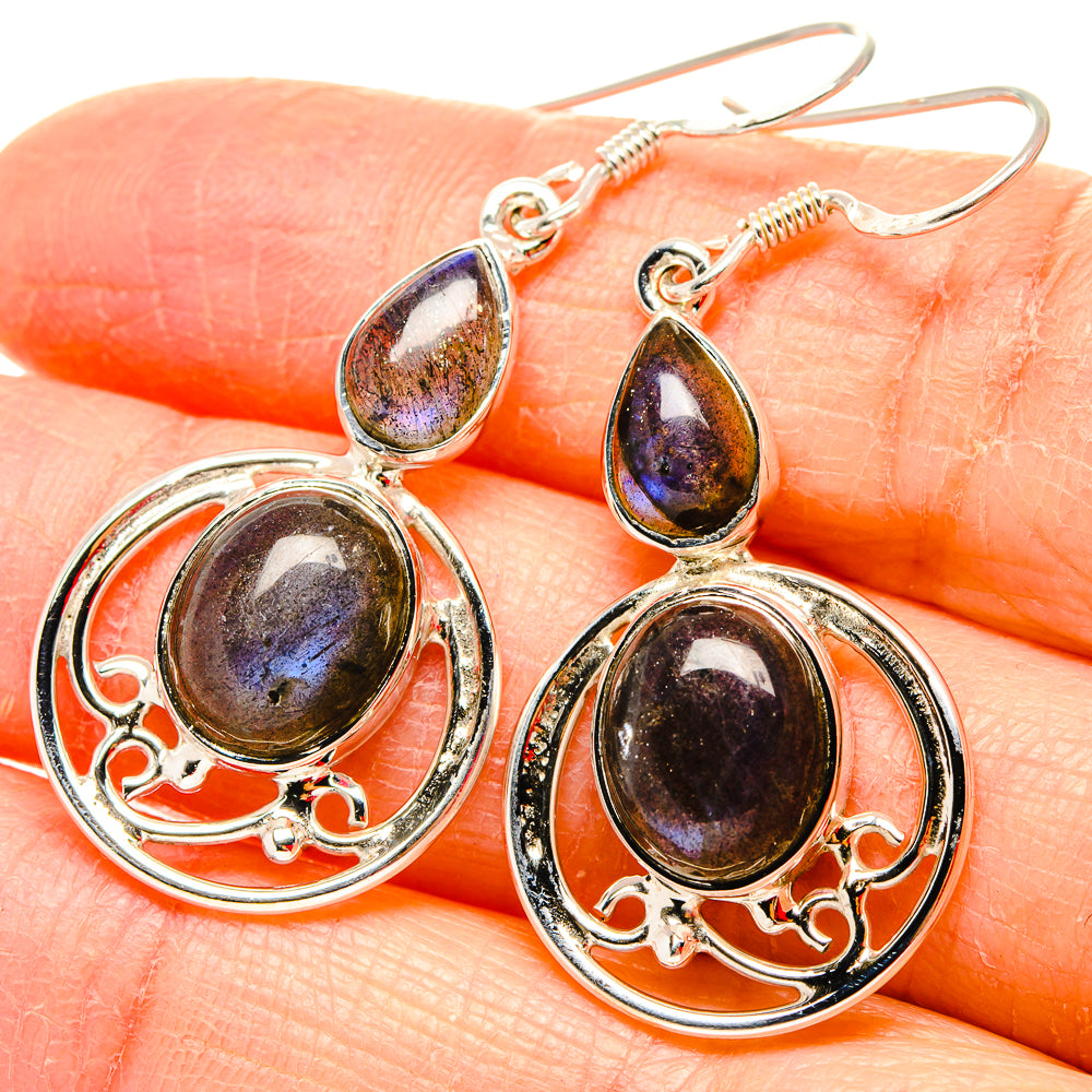 Labradorite Earrings handcrafted by Anasilvercos - EARR430721