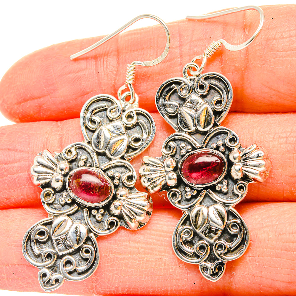 Pink Tourmaline Earrings handcrafted by Anasilvercos - EARR430727