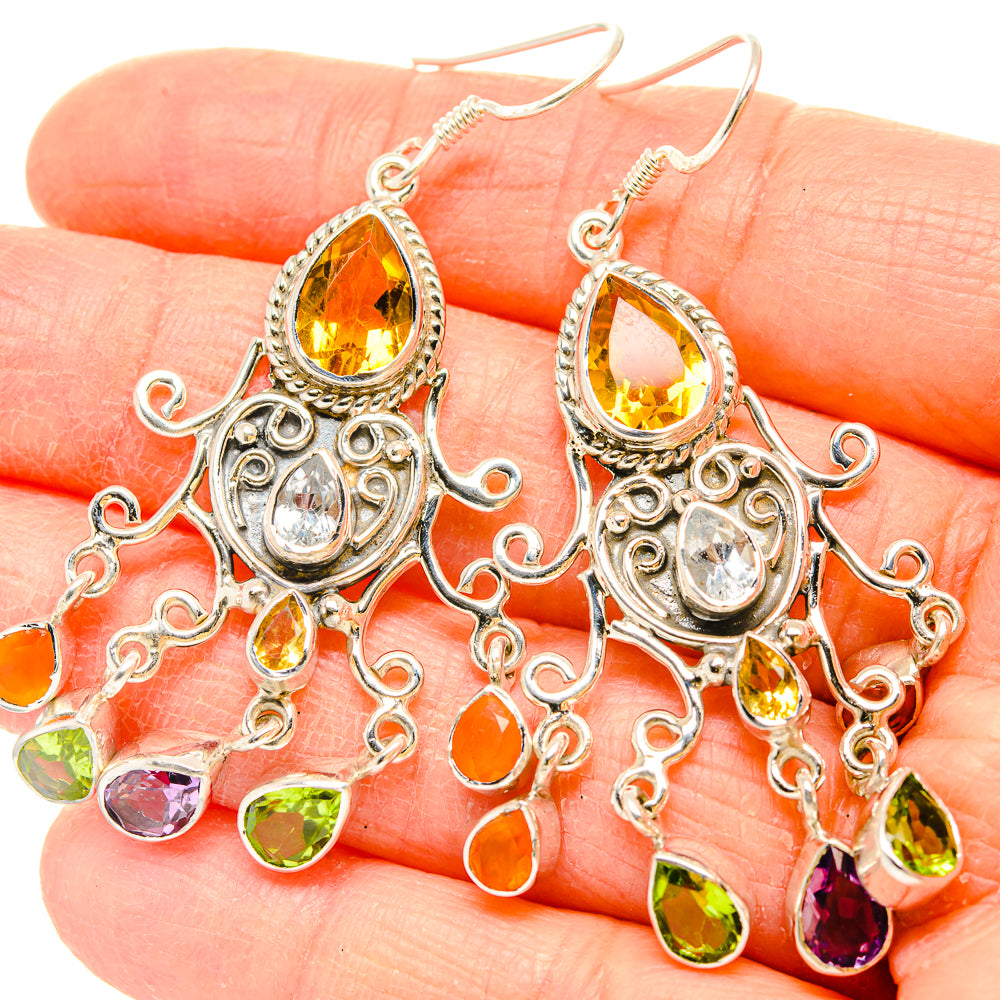 Citrine Earrings handcrafted by Anasilvercos - EARR430747