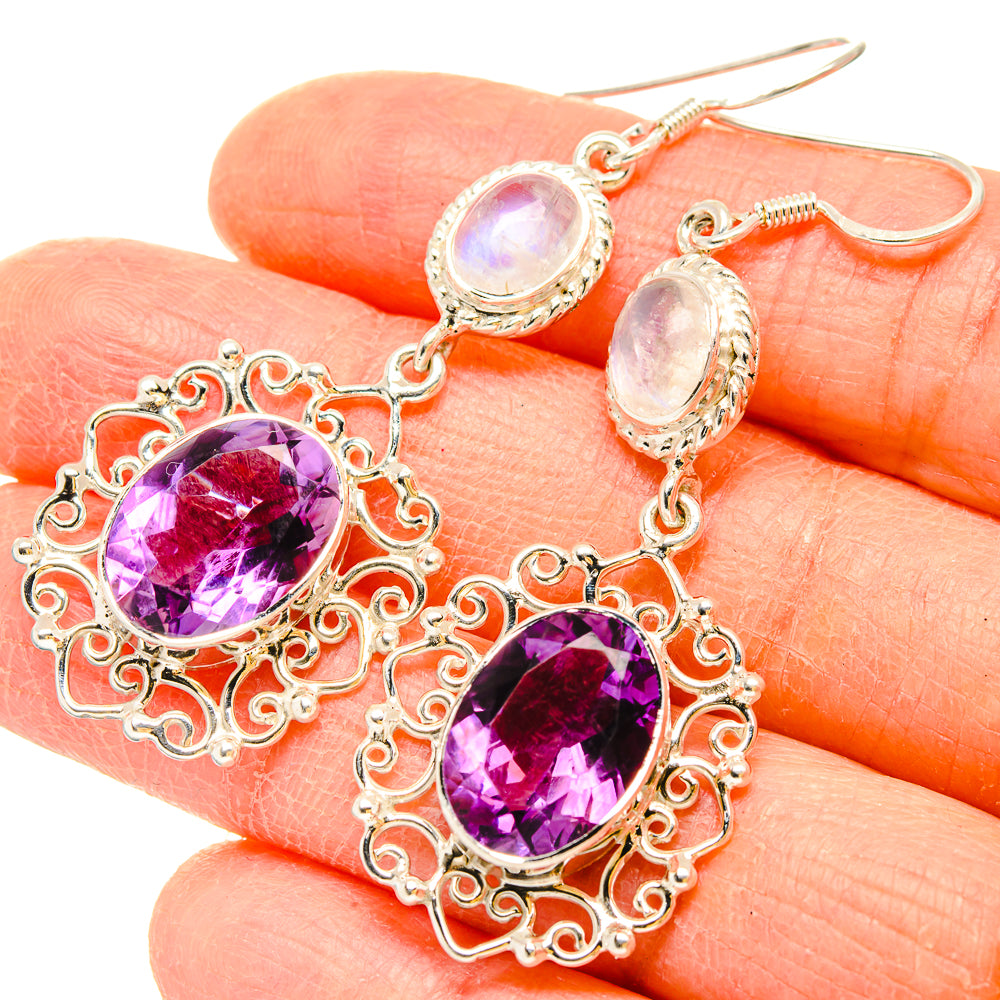 Amethyst Earrings handcrafted by Anasilvercos - EARR430748