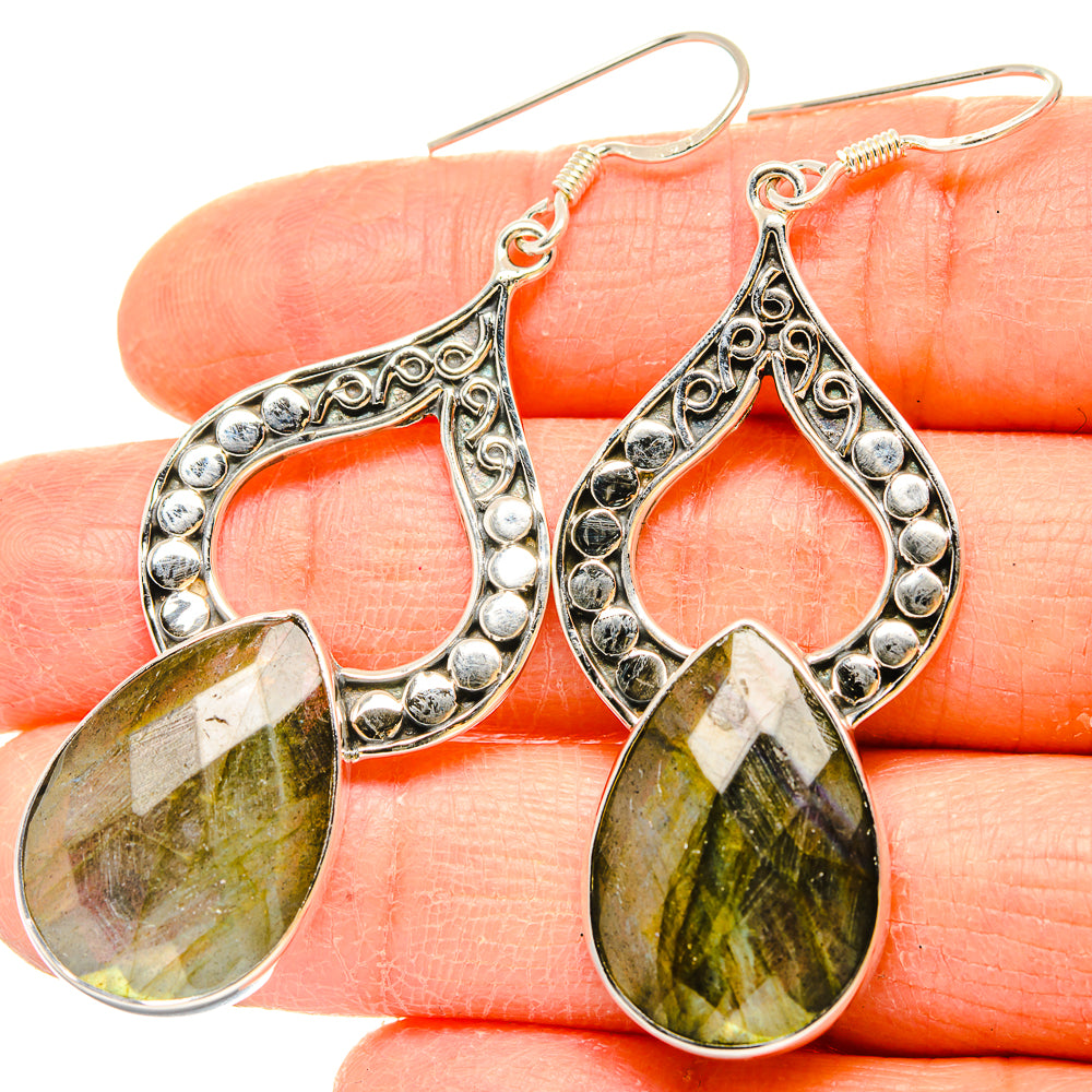 Labradorite Earrings handcrafted by Anasilvercos - EARR430753
