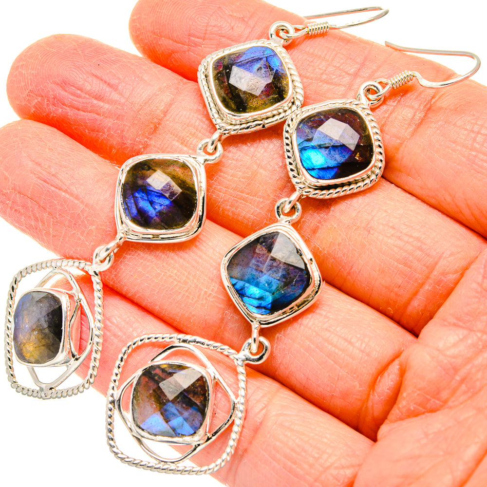 Labradorite Earrings handcrafted by Anasilvercos - EARR430756