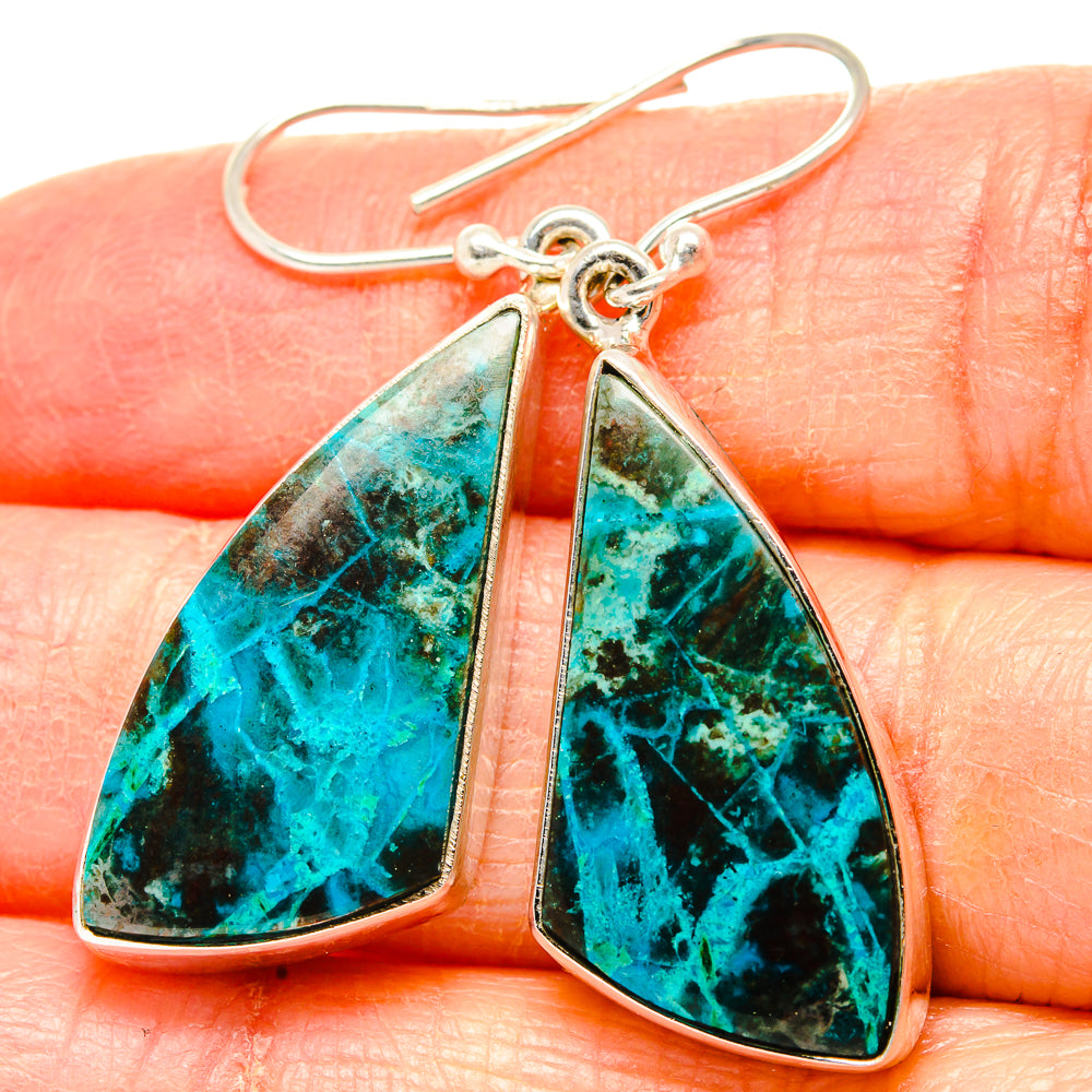 Shattuckite Earrings handcrafted by Anasilvercos - EARR430781