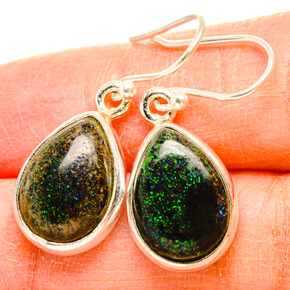 Andamooka Opal Earrings handcrafted by Anasilvercos - EARR430791