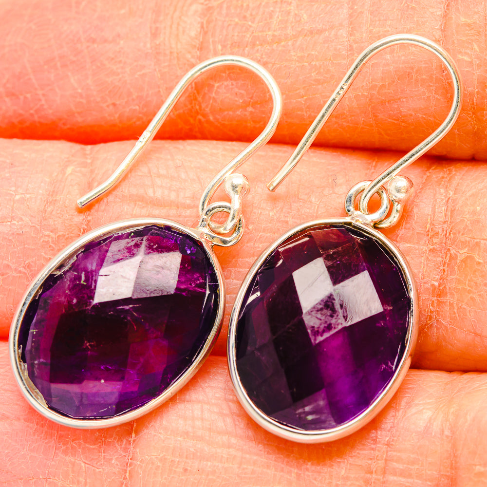 Amethyst Earrings handcrafted by Anasilvercos - EARR430795