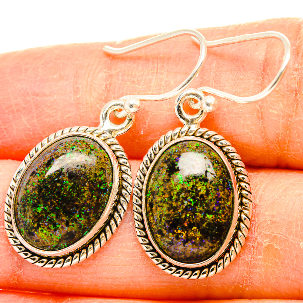 Andamooka Opal Earrings handcrafted by Anasilvercos - EARR430803