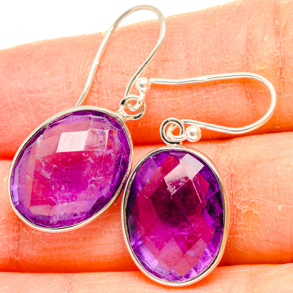 Amethyst Earrings handcrafted by Anasilvercos - EARR430804