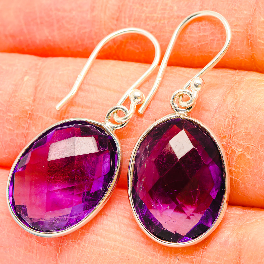 Amethyst Earrings handcrafted by Anasilvercos - EARR430816