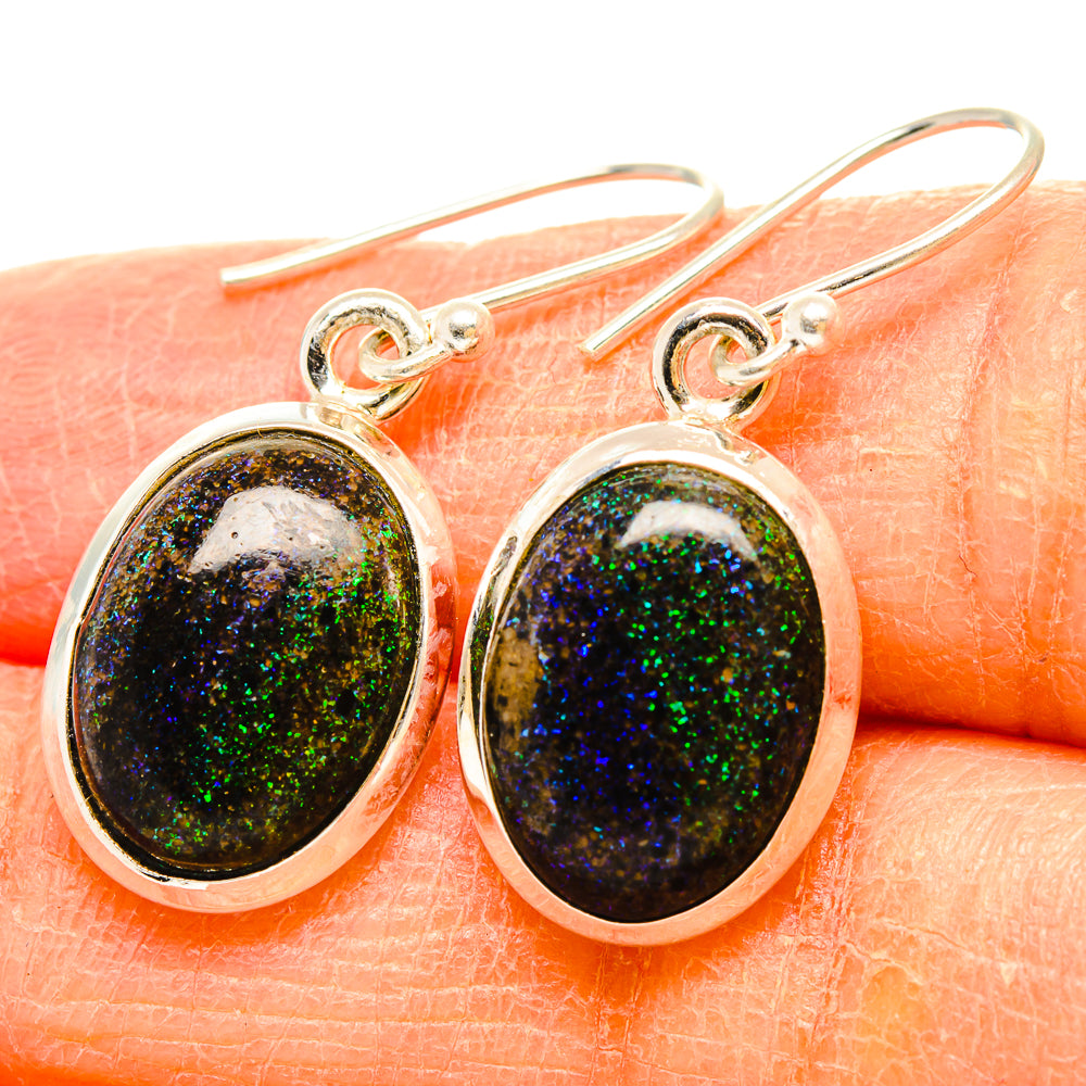 Andamooka Opal Earrings handcrafted by Anasilvercos - EARR430819
