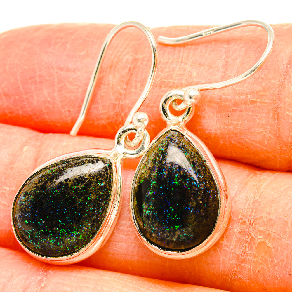 Andamooka Opal Earrings handcrafted by Anasilvercos - EARR430830
