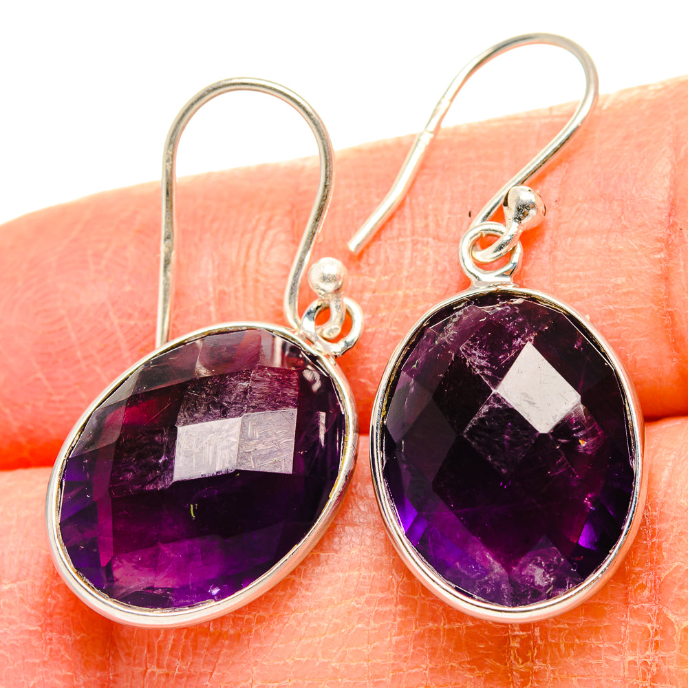 Amethyst Earrings handcrafted by Anasilvercos - EARR430840