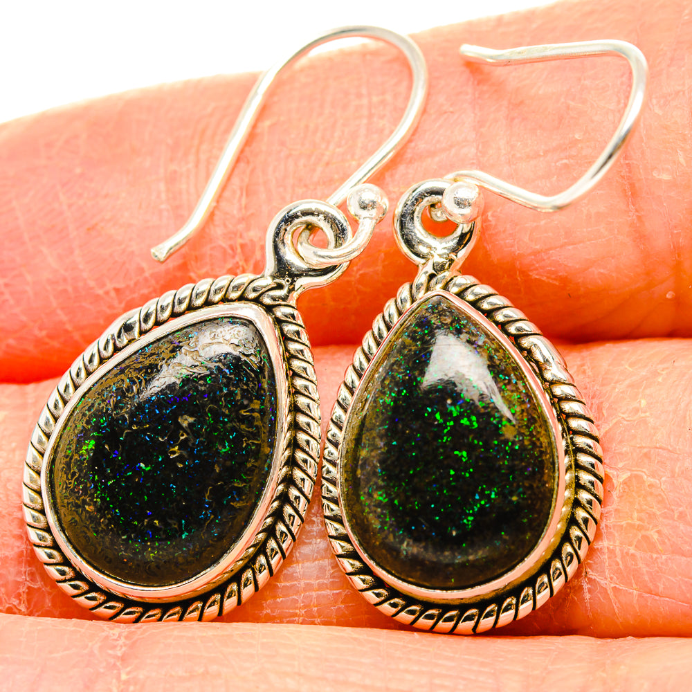 Andamooka Opal Earrings handcrafted by Anasilvercos - EARR430850
