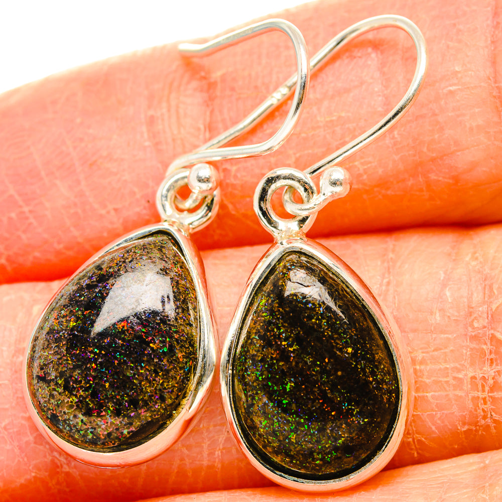 Andamooka Opal Earrings handcrafted by Anasilvercos - EARR430860