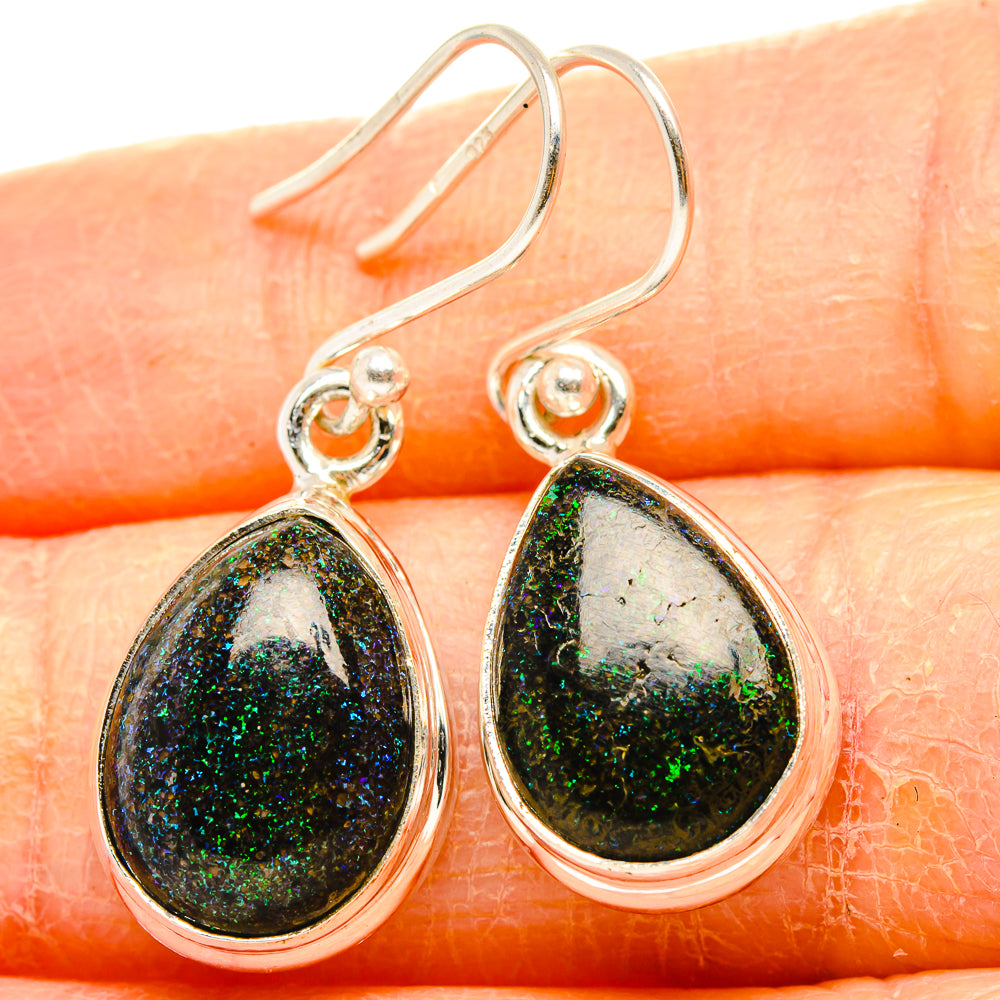 Andamooka Opal Earrings handcrafted by Anasilvercos - EARR430866
