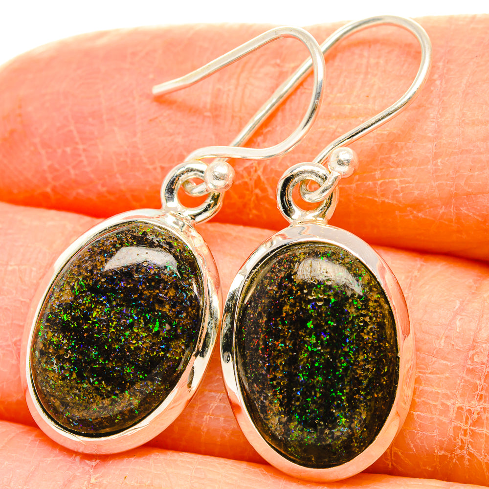 Andamooka Opal Earrings handcrafted by Anasilvercos - EARR430868