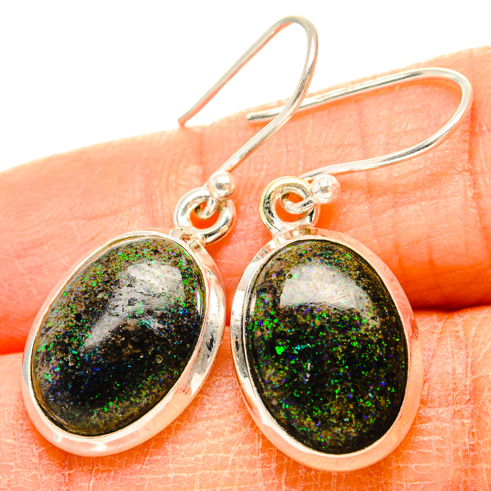 Andamooka Opal Earrings handcrafted by Anasilvercos - EARR430877
