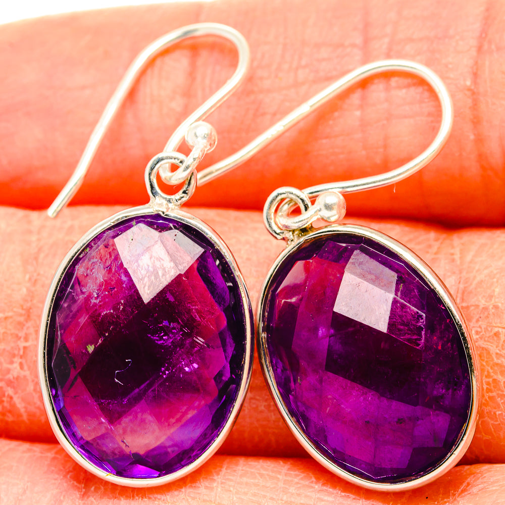 Amethyst Earrings handcrafted by Anasilvercos - EARR430887