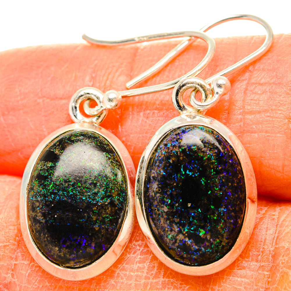 Andamooka Opal Earrings handcrafted by Anasilvercos - EARR430890