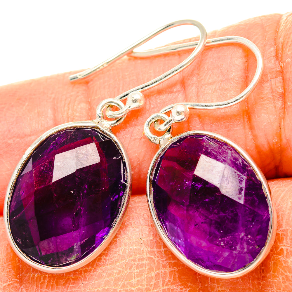 Amethyst Earrings handcrafted by Anasilvercos - EARR430897