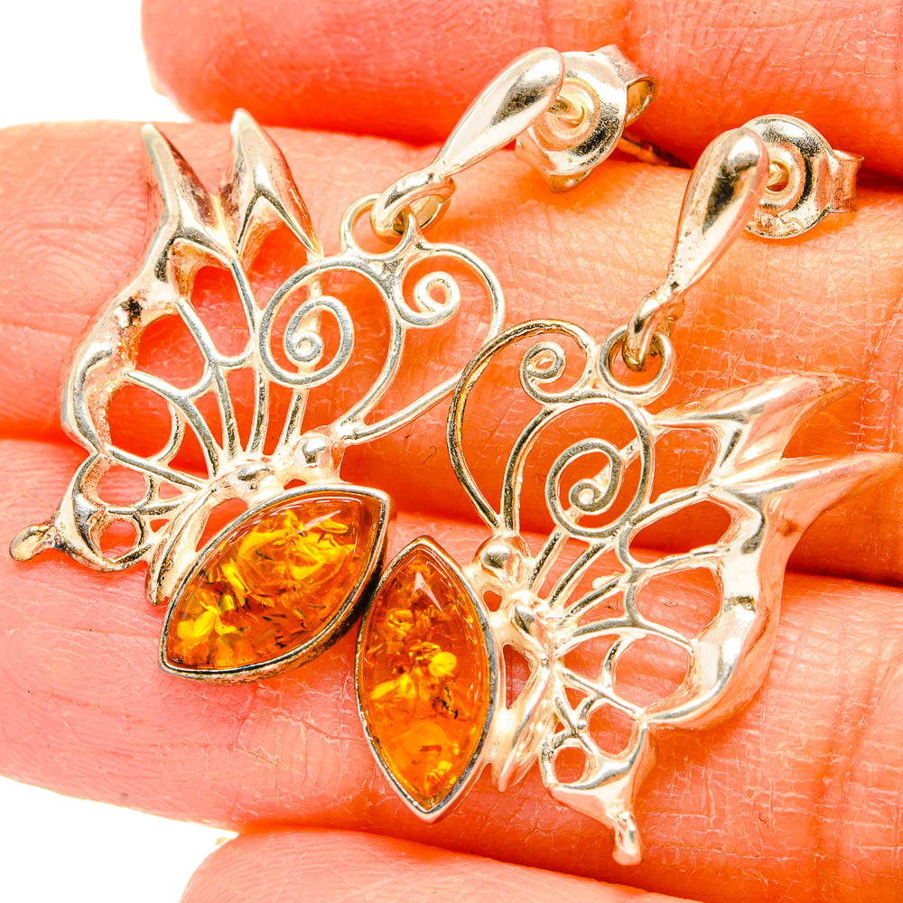 Baltic Amber Earrings handcrafted by Anasilvercos - EARR430915