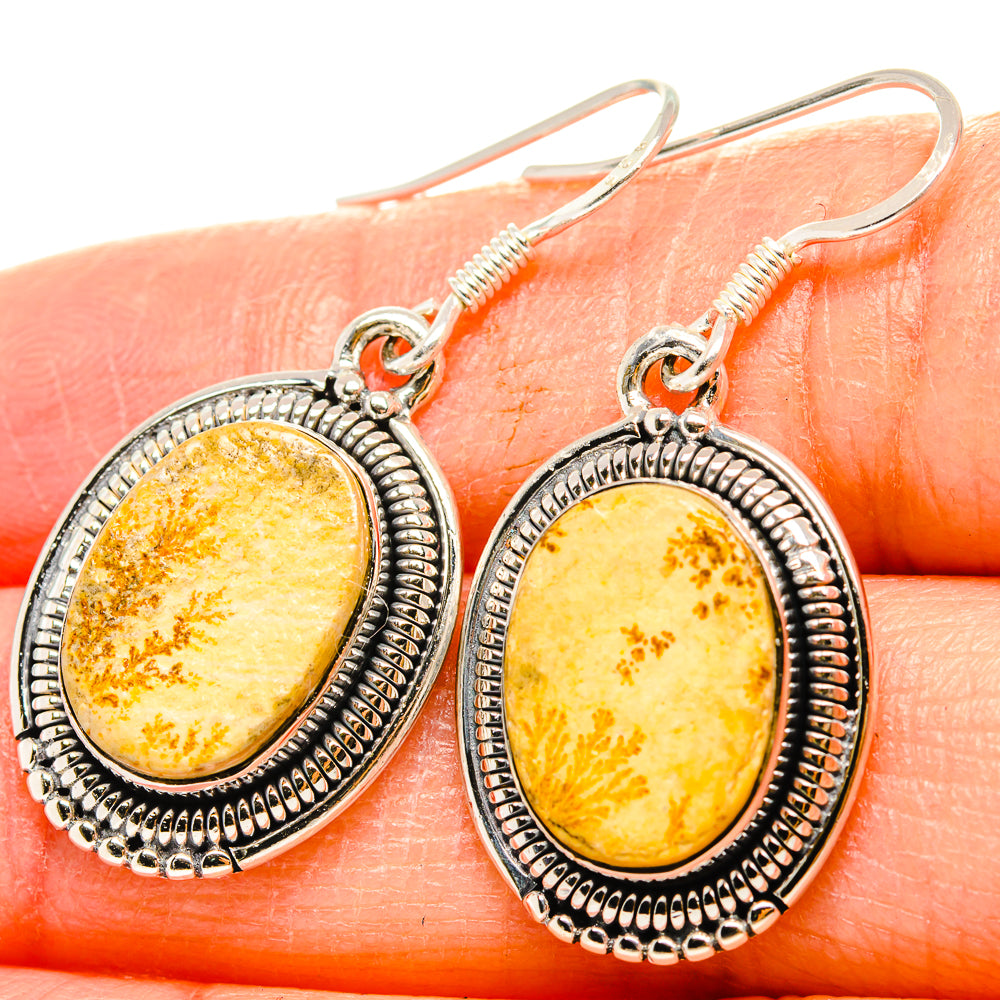 Germany Psilomelane Dendrite Earrings handcrafted by Anasilvercos - EARR430924