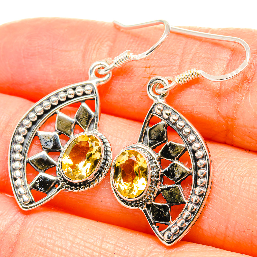 Citrine Earrings handcrafted by Anasilvercos - EARR430939