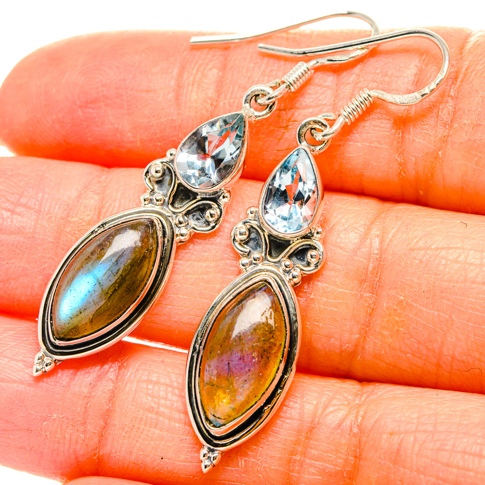 Labradorite Earrings handcrafted by Anasilvercos - EARR430940