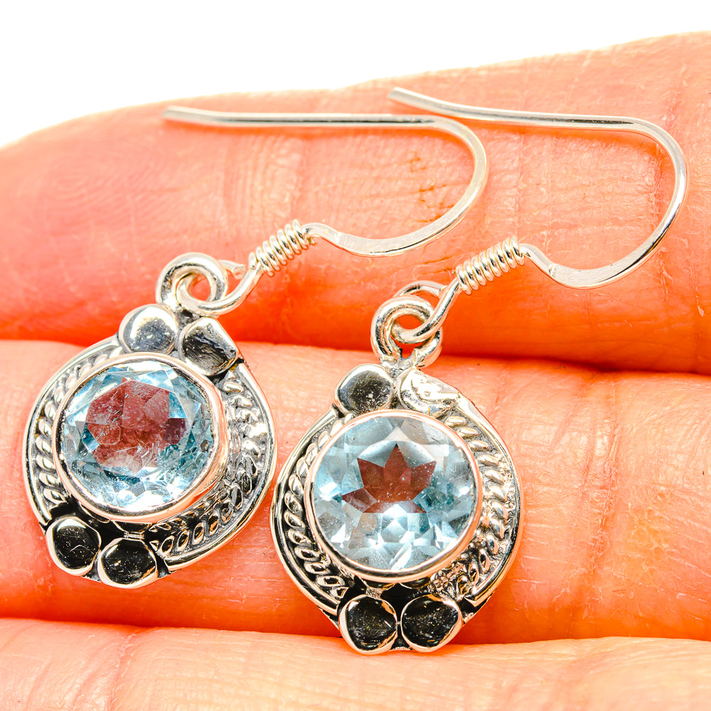 Blue Topaz Earrings handcrafted by Anasilvercos - EARR430947