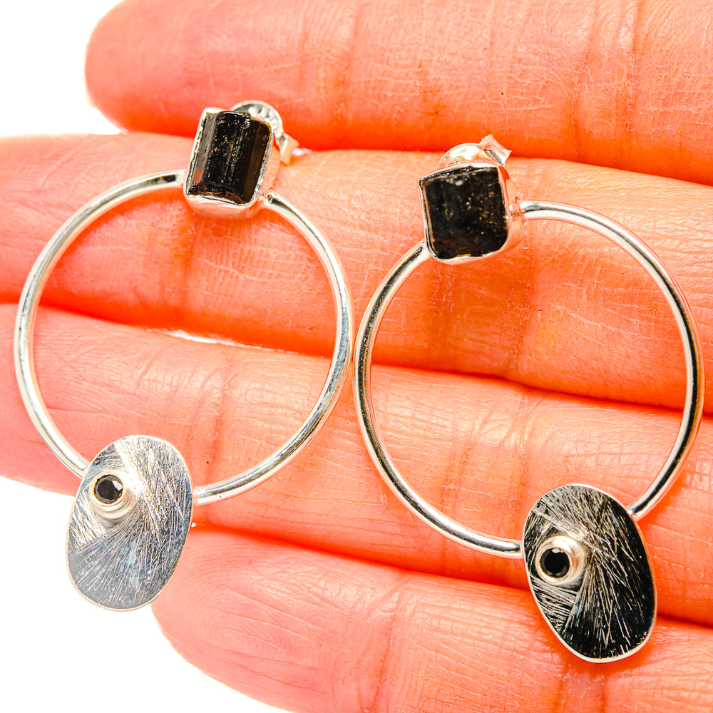 Black Tourmaline Earrings handcrafted by Anasilvercos - EARR430951