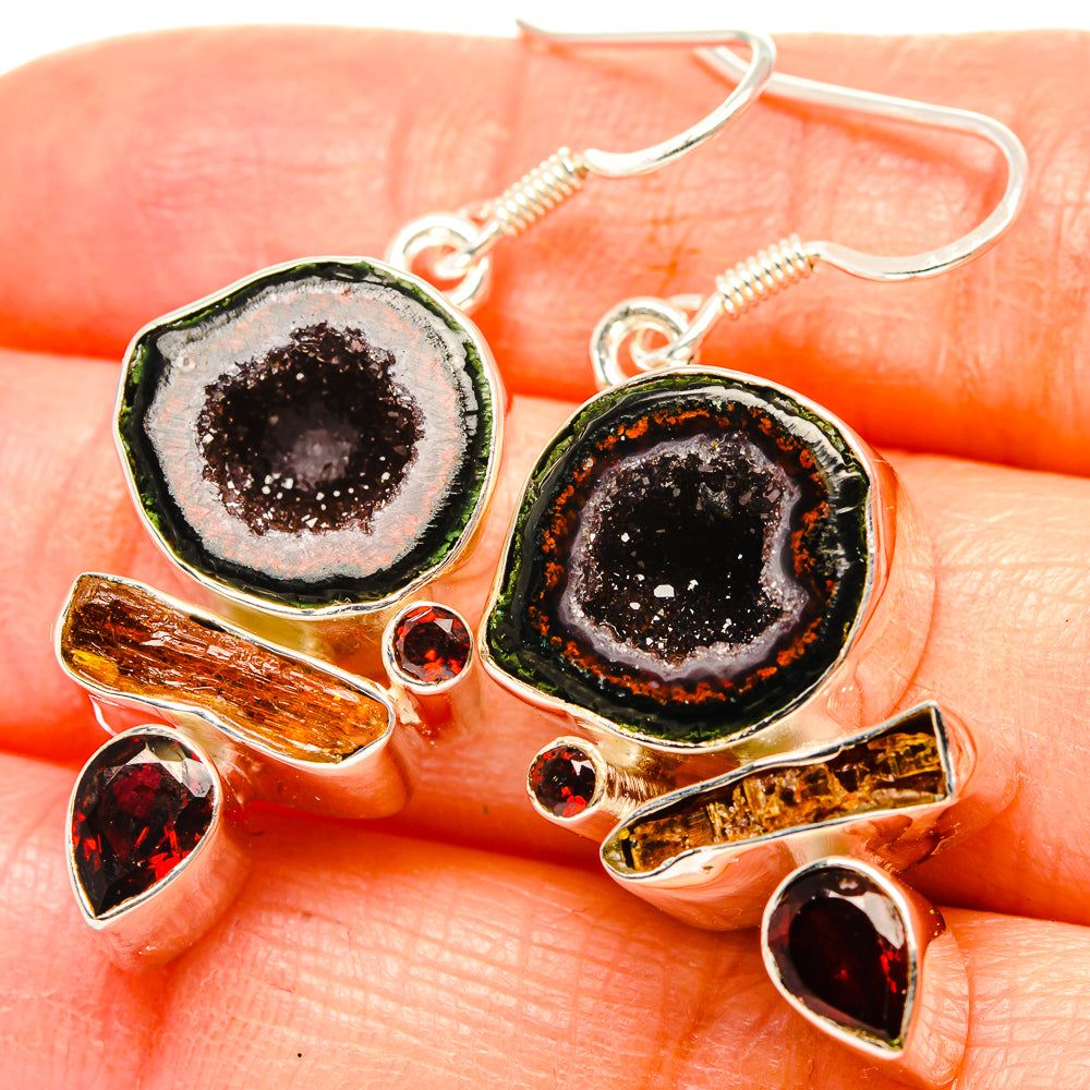 Coconut Geode Druzy Earrings handcrafted by Anasilvercos - EARR430955