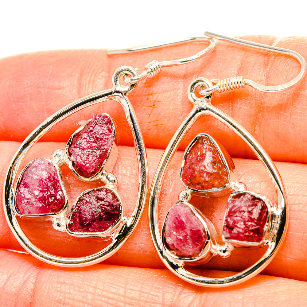 Pink Tourmaline Earrings handcrafted by Anasilvercos - EARR430957