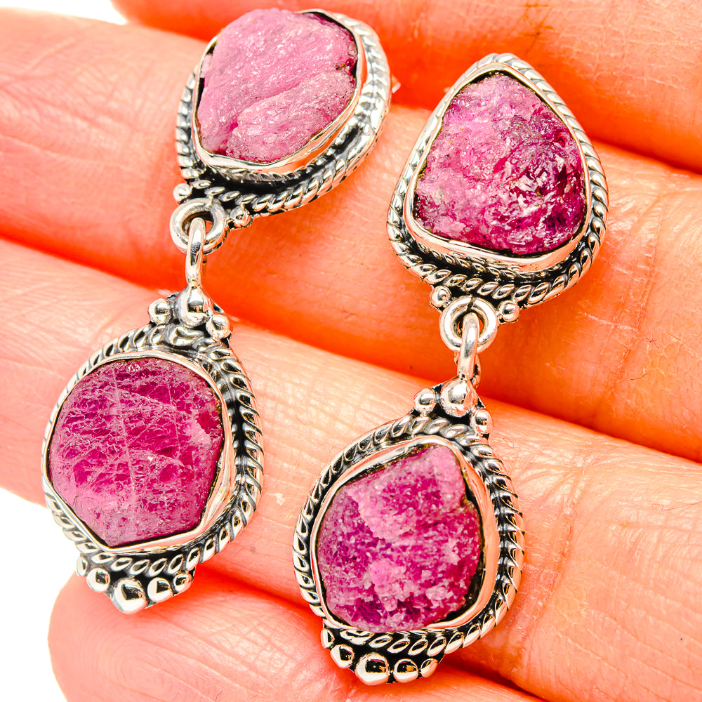 Pink Tourmaline Earrings handcrafted by Anasilvercos - EARR430958