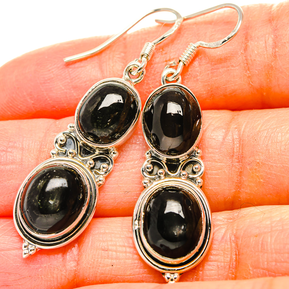 Star Diopside Earrings handcrafted by Anasilvercos - EARR430966