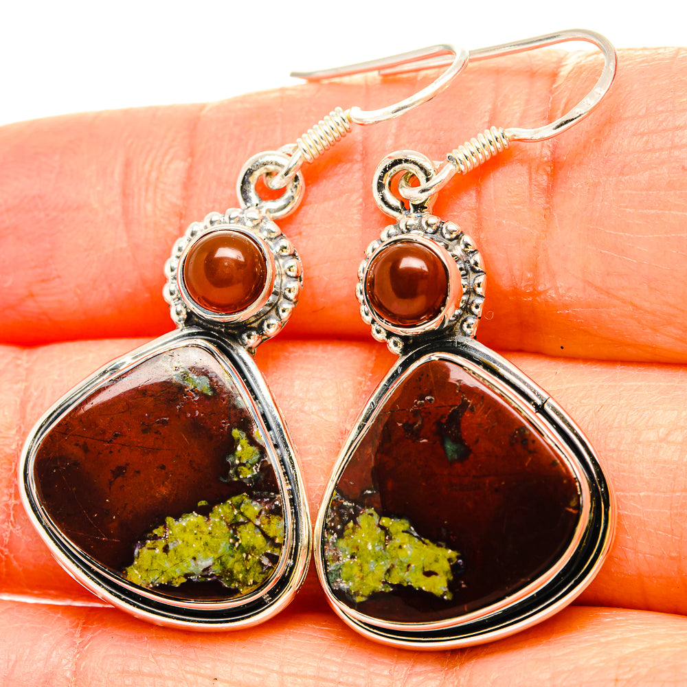 Dragon's Blood Jasper Earrings handcrafted by Anasilvercos - EARR430984