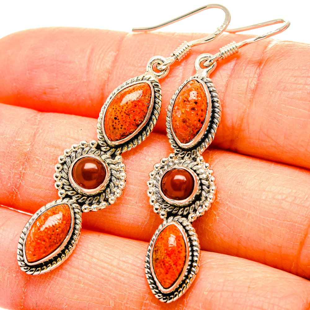 Sponge Coral Earrings handcrafted by Anasilvercos - EARR430997