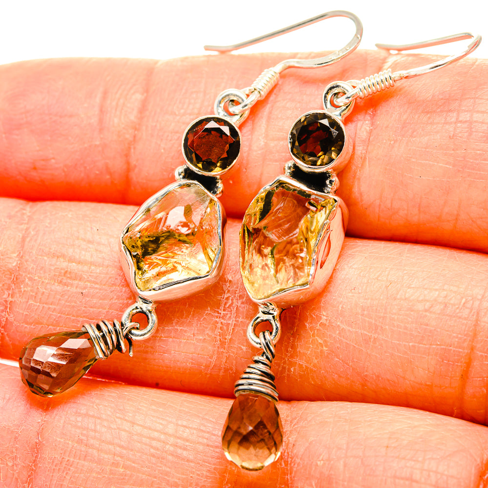 Citrine Earrings handcrafted by Anasilvercos - EARR430998