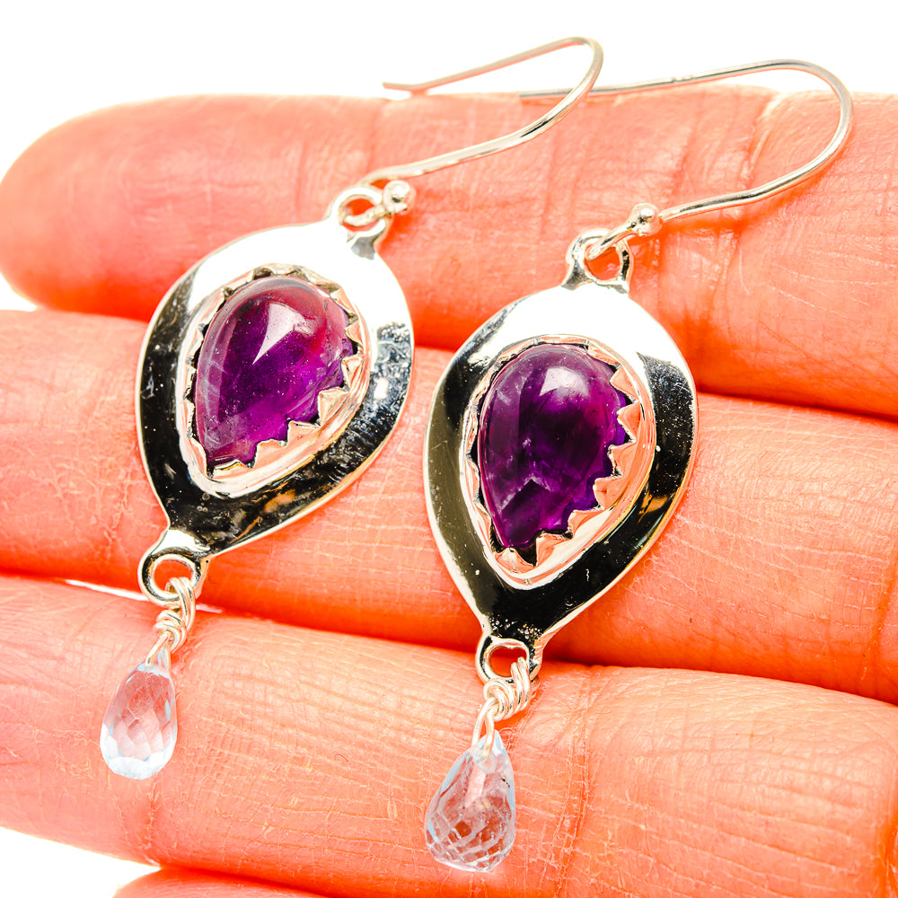 Amethyst Earrings handcrafted by Anasilvercos - EARR431004