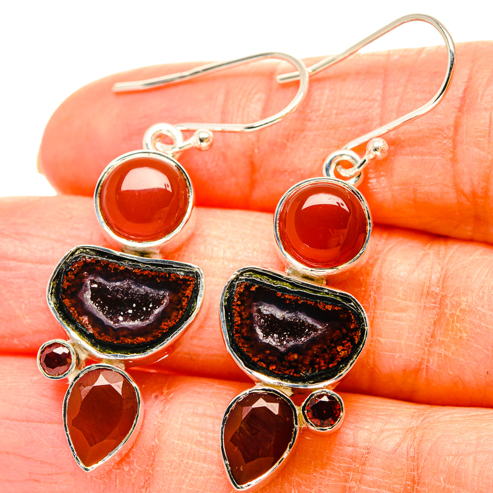 Coconut Geode Druzy Earrings handcrafted by Anasilvercos - EARR431006