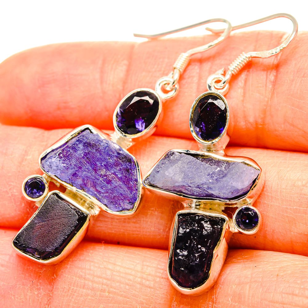 Tanzanite Earrings handcrafted by Anasilvercos - EARR431010