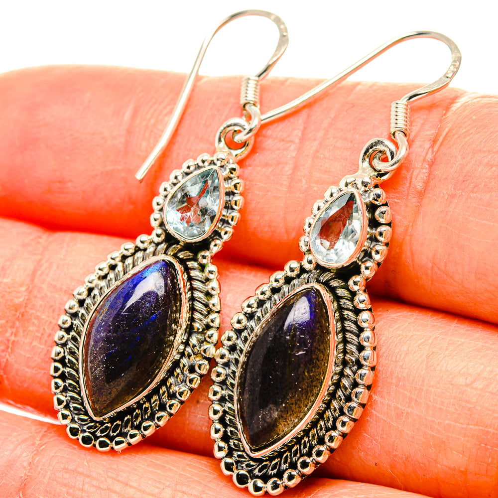 Labradorite Earrings handcrafted by Anasilvercos - EARR431012