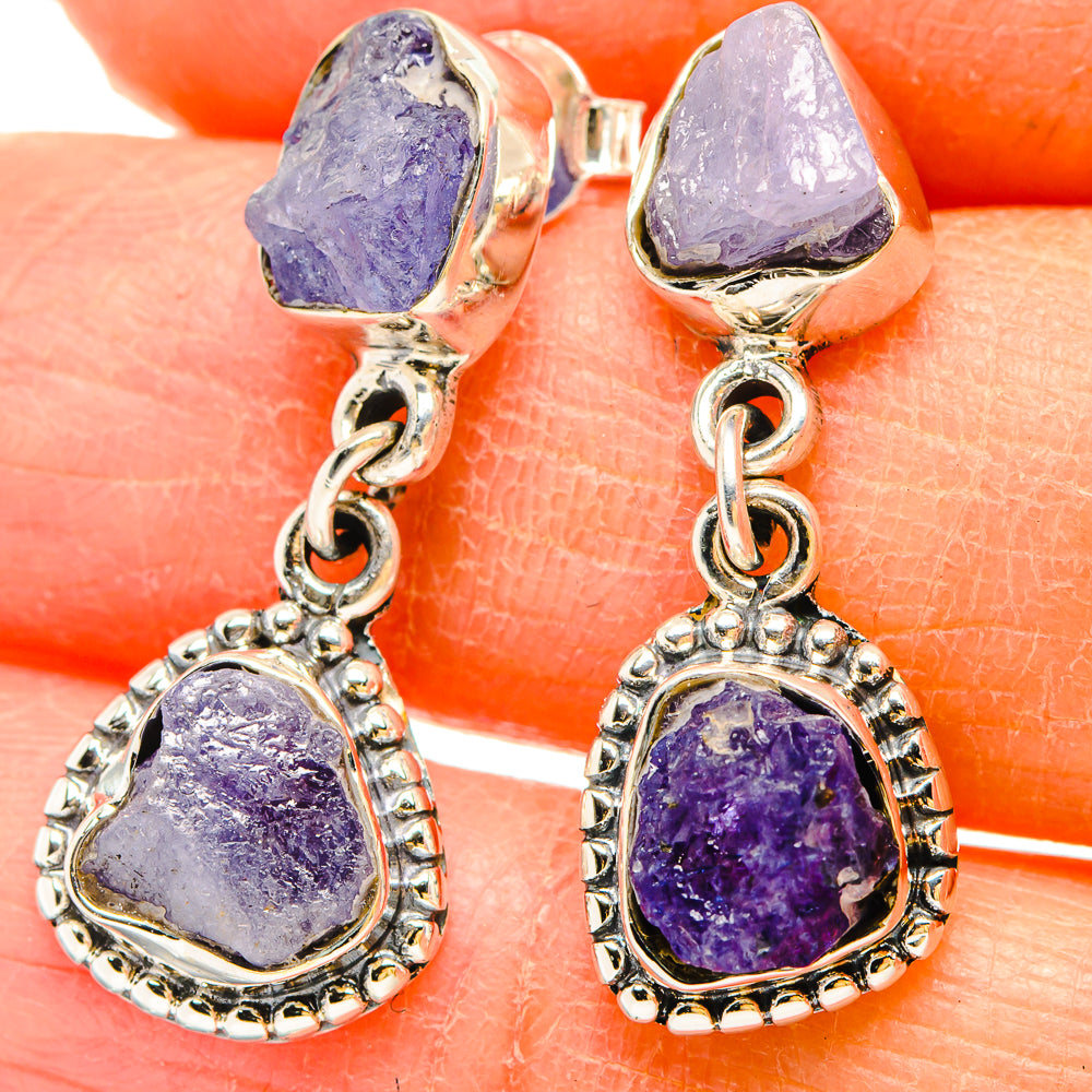 Tanzanite Earrings handcrafted by Anasilvercos - EARR431018