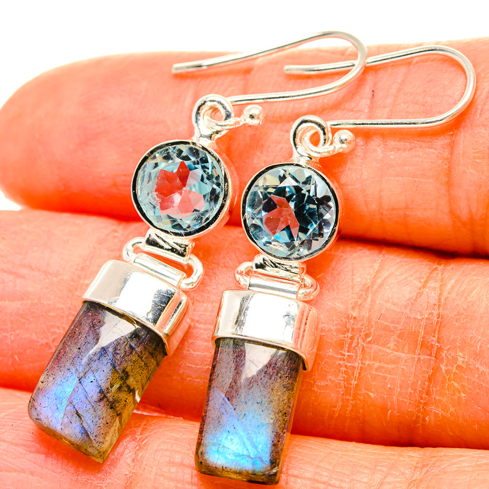 Labradorite Earrings handcrafted by Anasilvercos - EARR431020