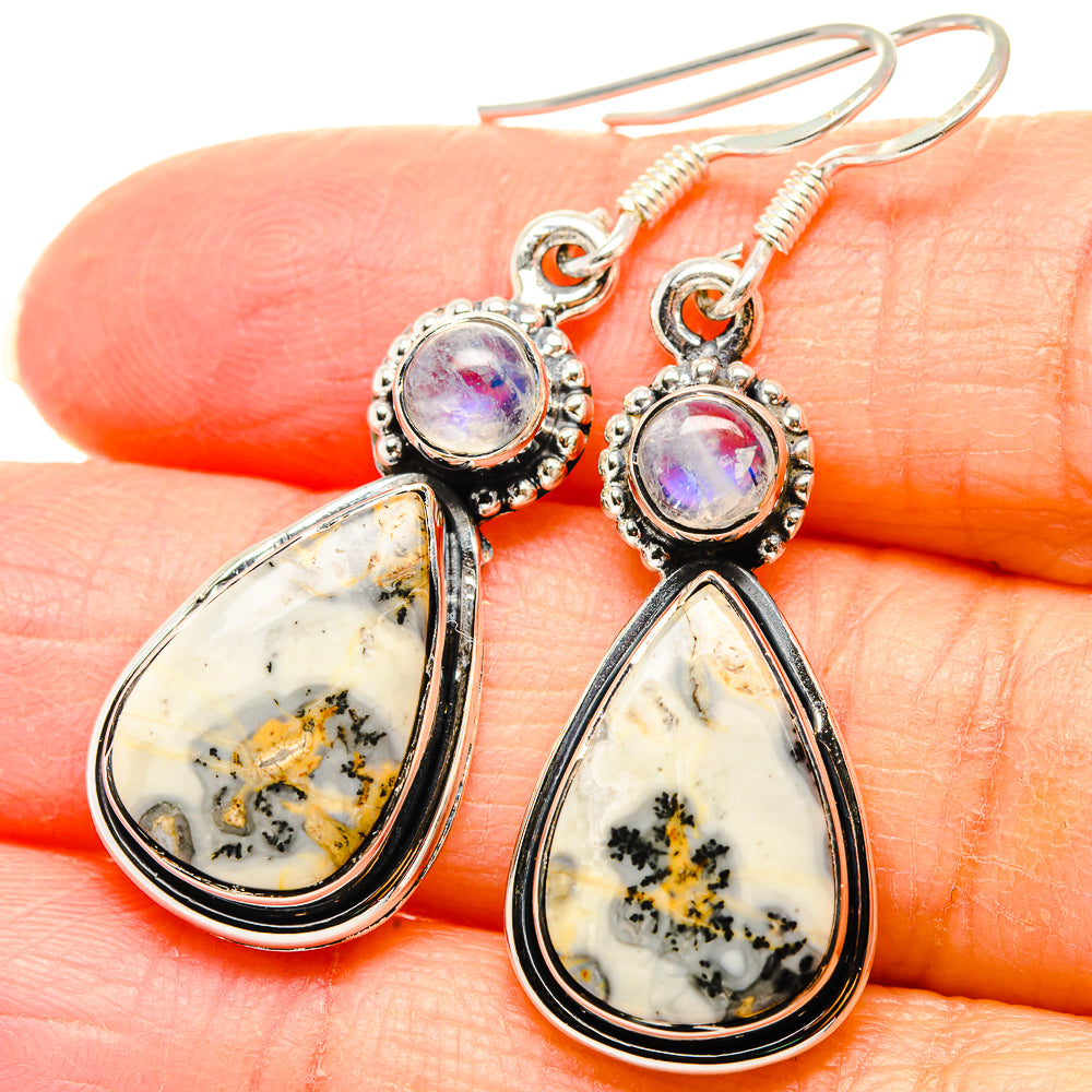 Dendritic Opal Earrings handcrafted by Anasilvercos - EARR431025