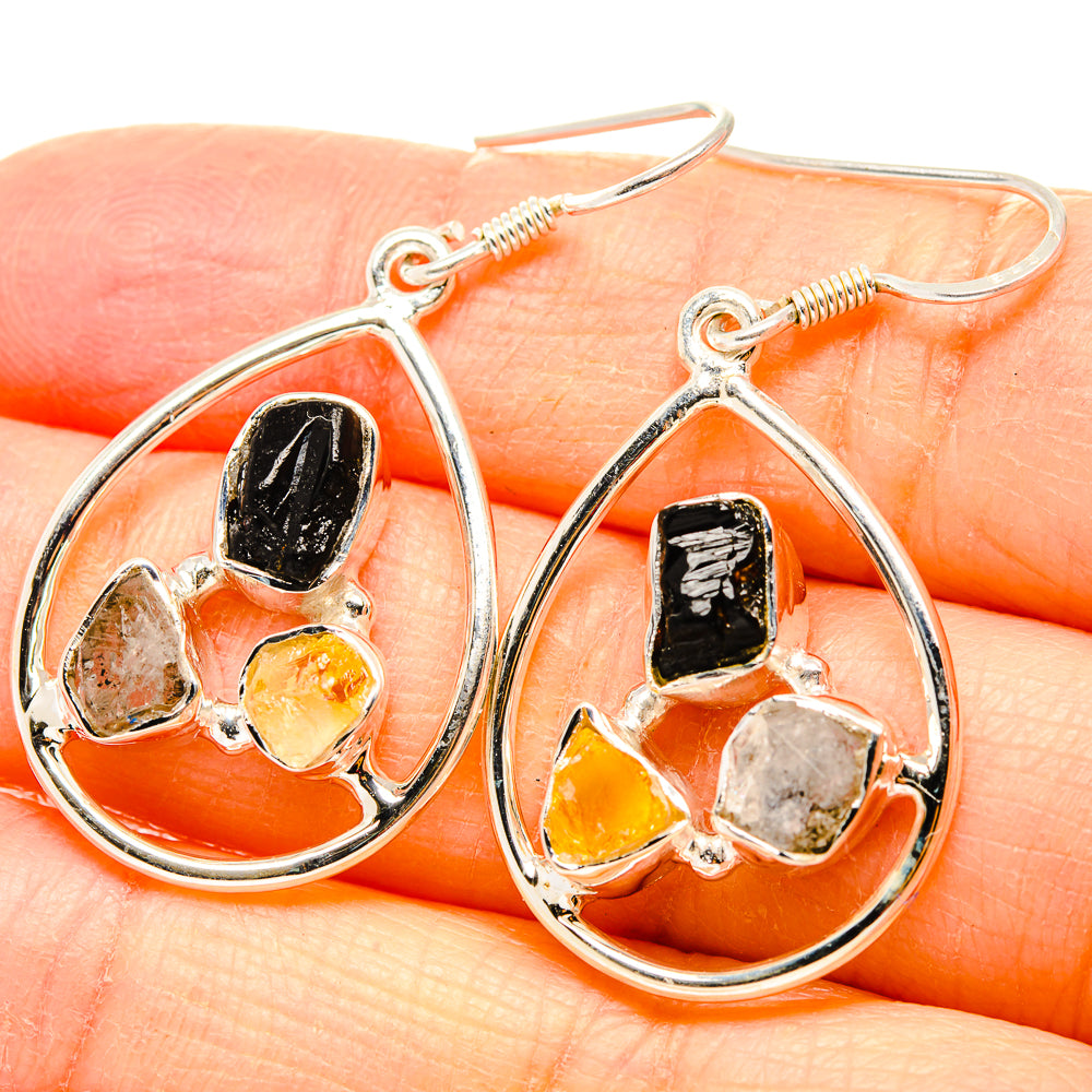 Black Tourmaline Earrings handcrafted by Anasilvercos - EARR431033