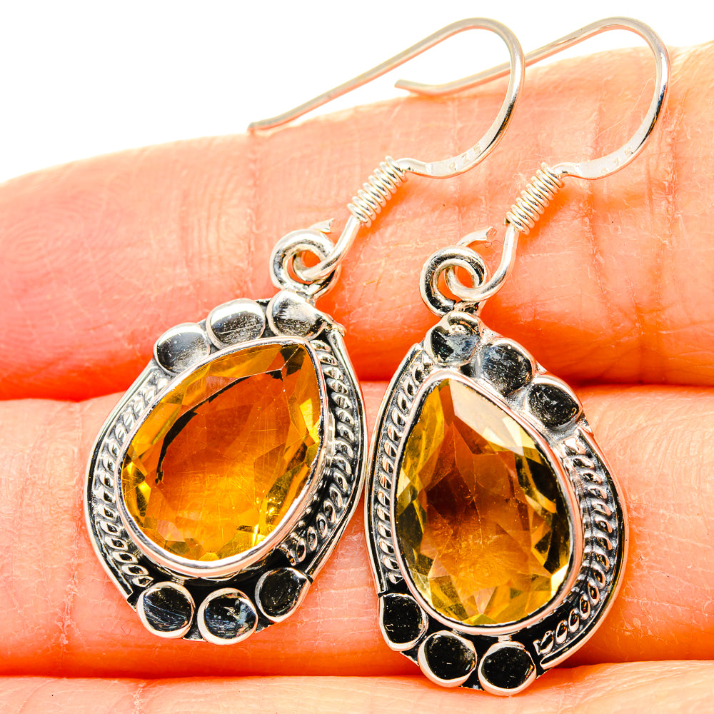 Citrine Earrings handcrafted by Anasilvercos - EARR431044