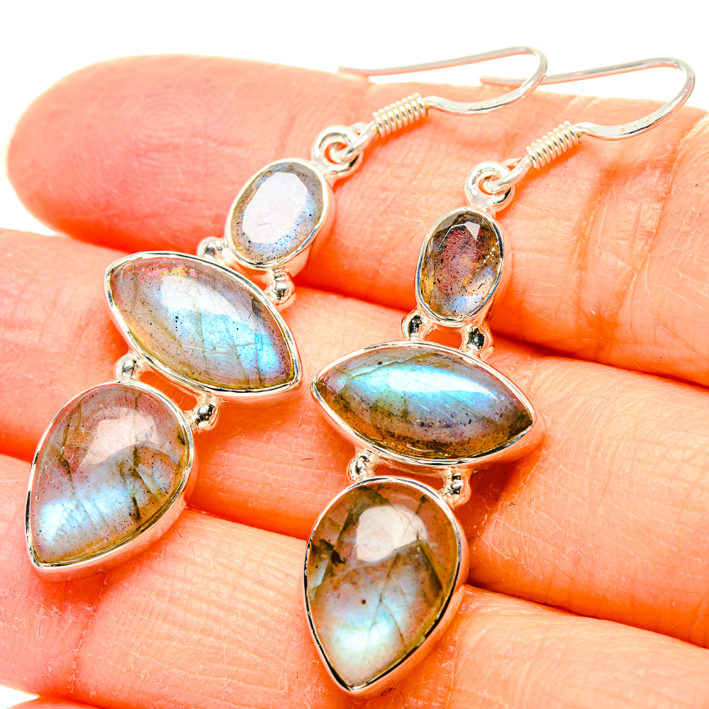 Labradorite Earrings handcrafted by Anasilvercos - EARR431062