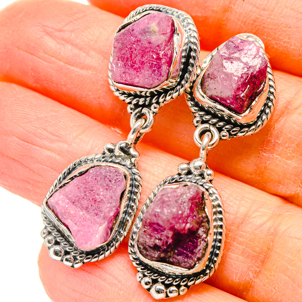 Pink Tourmaline Earrings handcrafted by Anasilvercos - EARR431069