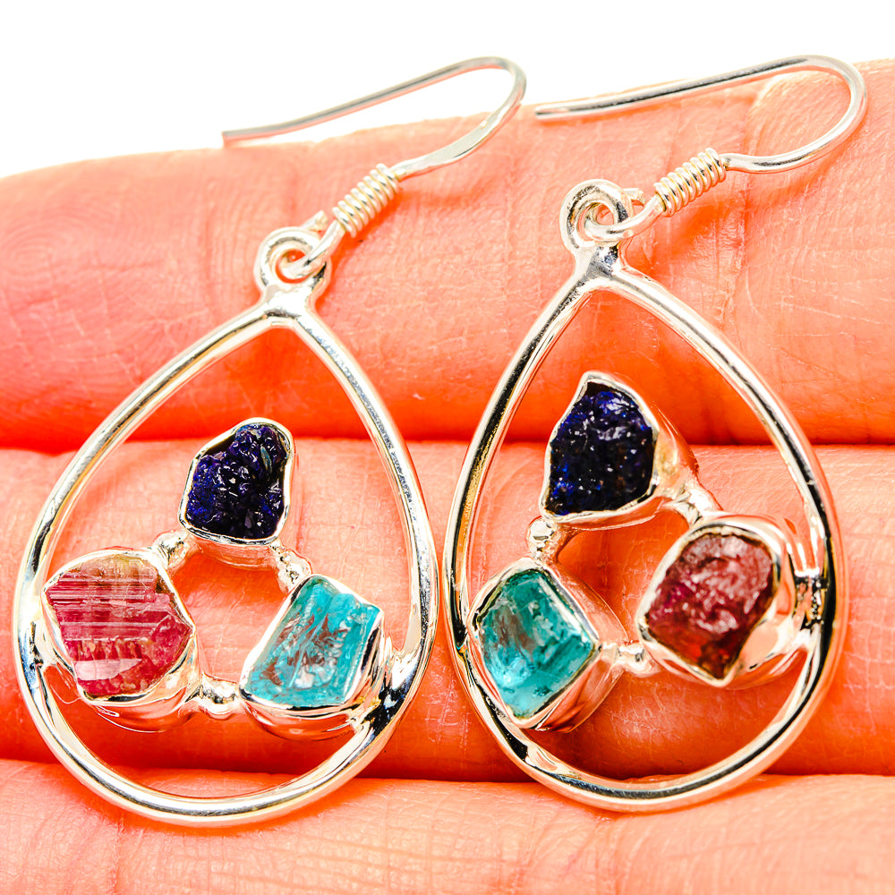 Azurite Earrings handcrafted by Anasilvercos - EARR431073
